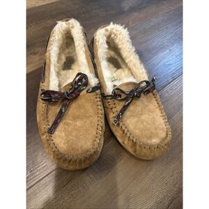 Womens Ugg Dakota Grunge Chestnut Slippers US Sz 7 Limited Edition Moccasin‎